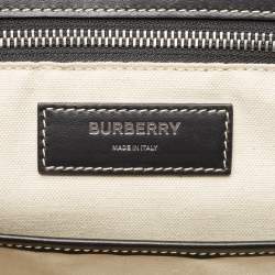 Burberry Dark Birch Brown Check Coated Canvas and Leather Drawcord Backpack