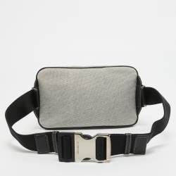 Burberry Grey/Black Canvas and Leather West Belt Bag