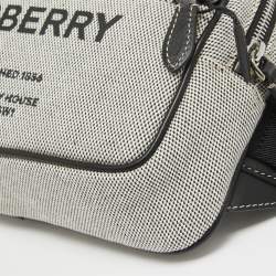 Burberry Grey/Black Canvas and Leather West Belt Bag