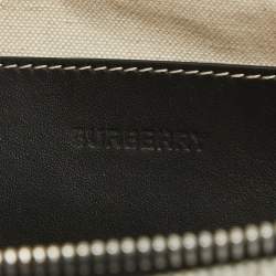 Burberry Grey/Black Canvas and Leather West Belt Bag