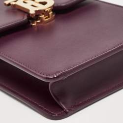 Burberry Plum Leather Robin Crossbody Bag