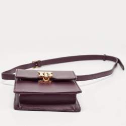 Burberry Plum Leather Robin Crossbody Bag