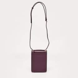 Burberry Plum Leather Robin Crossbody Bag