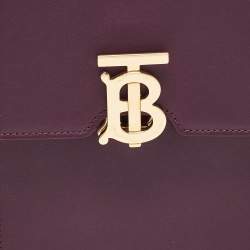 Burberry Plum Leather Robin Crossbody Bag