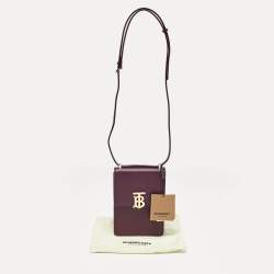 Burberry Plum Leather Robin Crossbody Bag