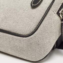 Burberry Grey/Black Canvas and Leather West Belt Bag