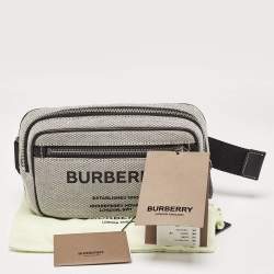 Burberry Grey/Black Canvas and Leather West Belt Bag