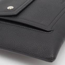 Pre Owned Burberry Black Leather Oscar Zip Pouch