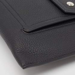 Pre Owned Burberry Black Leather Oscar Zip Pouch