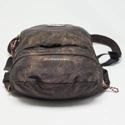 Burberry Black/Brown Nylon Convertible Backpack