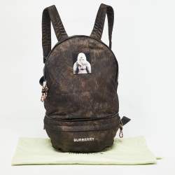 Burberry Black/Brown Nylon Convertible Backpack