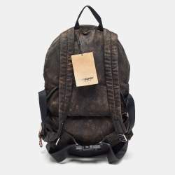 Burberry Black/Brown Nylon Convertible Backpack
