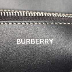 Pre Owned Burberry Black/Seaweed Nylon and Leather Pocket Backpack