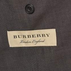 Burberry Grey Wool Blend Single Breasted Pants Suit XL