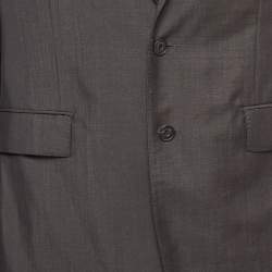 Burberry Grey Wool Blend Single Breasted Pants Suit XL