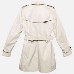 Burberry Beige Cotton Double Breasted Trench Coat XXS