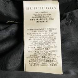 Burberry Black Virgin Wool Single Breasted Blazer S