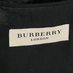 Burberry Black Virgin Wool Single Breasted Blazer S