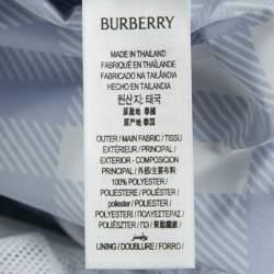 Burberry Blue Tri Bar Checks Synthetic Swim Shorts S