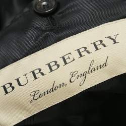 Burberry Black Wool Fur Collar Detail Double Breasted Coat XXL