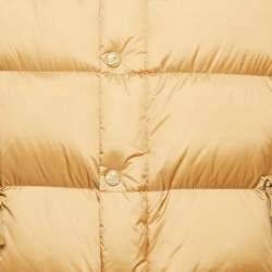 Burberry Brown Nylon Detachable Sleeve Hooded Puffer Jacket S