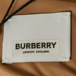 Burberry Brown Nylon Detachable Sleeve Hooded Puffer Jacket S
