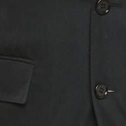 Burberry Black Gabardine Slim Fit Blazer XS