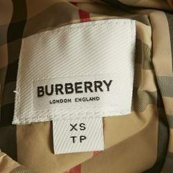 Pre Owned Burberry Black/Archive Beige Checks Nylon Reversible Down Vest XS