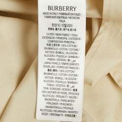 Pre Owned Burberry Nutmeg Beige Cotton Button Front Shirt M