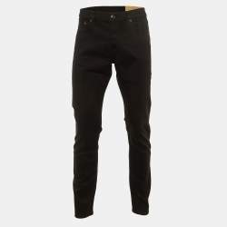 Pre Owned Burberry Black Denim Straight Fit Jeans L Waist 34"