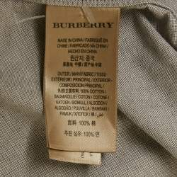 مملوكة مسبقًا قميص بربري قطن رمادي بأزرار أمامية مقاس كبير جدًا - إكس إكس لارج