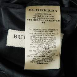 Pre Owned Burberry Black Wool Tailored Suit L