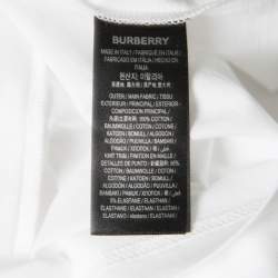 Pre Owned Burberry White B series Monogram Logo Detail Limited Edition Crew Neck T Shirt XXS
