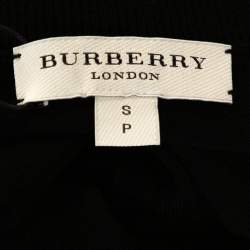 Pre Owned Burberry Black Merino Wool Lainson V-Neck Sweater S