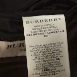Pre Owned Burberry London Black Wool Mansell Blazer M