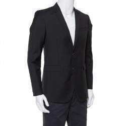 Pre Owned Burberry London Black Wool Mansell Blazer M
