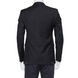 Pre Owned Burberry London Black Wool Mansell Blazer M