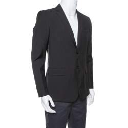 Pre Owned Burberry London Black Wool Blazer M