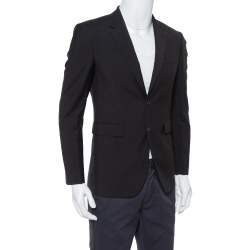 Pre Owned Burberry Black Wool Millbank Tailored Jacket S 