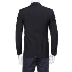 Pre Owned Burberry Black Wool Millbank Tailored Jacket S 