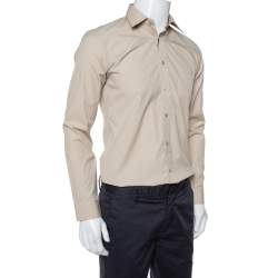 Pre Owned قميص بربري أكمام طويلة قطن سترتش ستون S