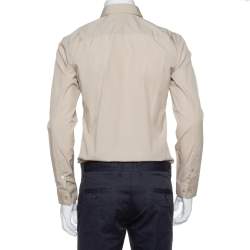 Pre Owned قميص بربري أكمام طويلة قطن سترتش ستون S