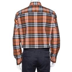 Burberry Brown Vintage Check Cotton Button Front Shirt L