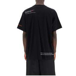 Pre Owned تي شيرت بربري مطبوع أسود مقاس صغير (سمول)