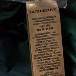 Pre Owned Burberry Green Checked Cotton Button Down Shirt XL