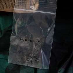 Pre Owned Burberry Green Checked Cotton Button Down Shirt XL