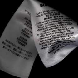 Pre Owned بنطلون رياضي بربري قطن أسود مطرز شعار الماركة مقاس متوسط (ميديوم)