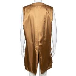 Pre Owned Burberry Antique Yellow Regular Chelsea and Kensington Fit Heritage Coat Warmer XL