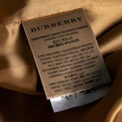 Pre Owned Burberry Antique Yellow Regular Chelsea and Kensington Fit Heritage Coat Warmer XL