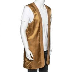 Pre Owned Burberry Antique Yellow Regular Chelsea and Kensington Fit Heritage Coat Warmer XL